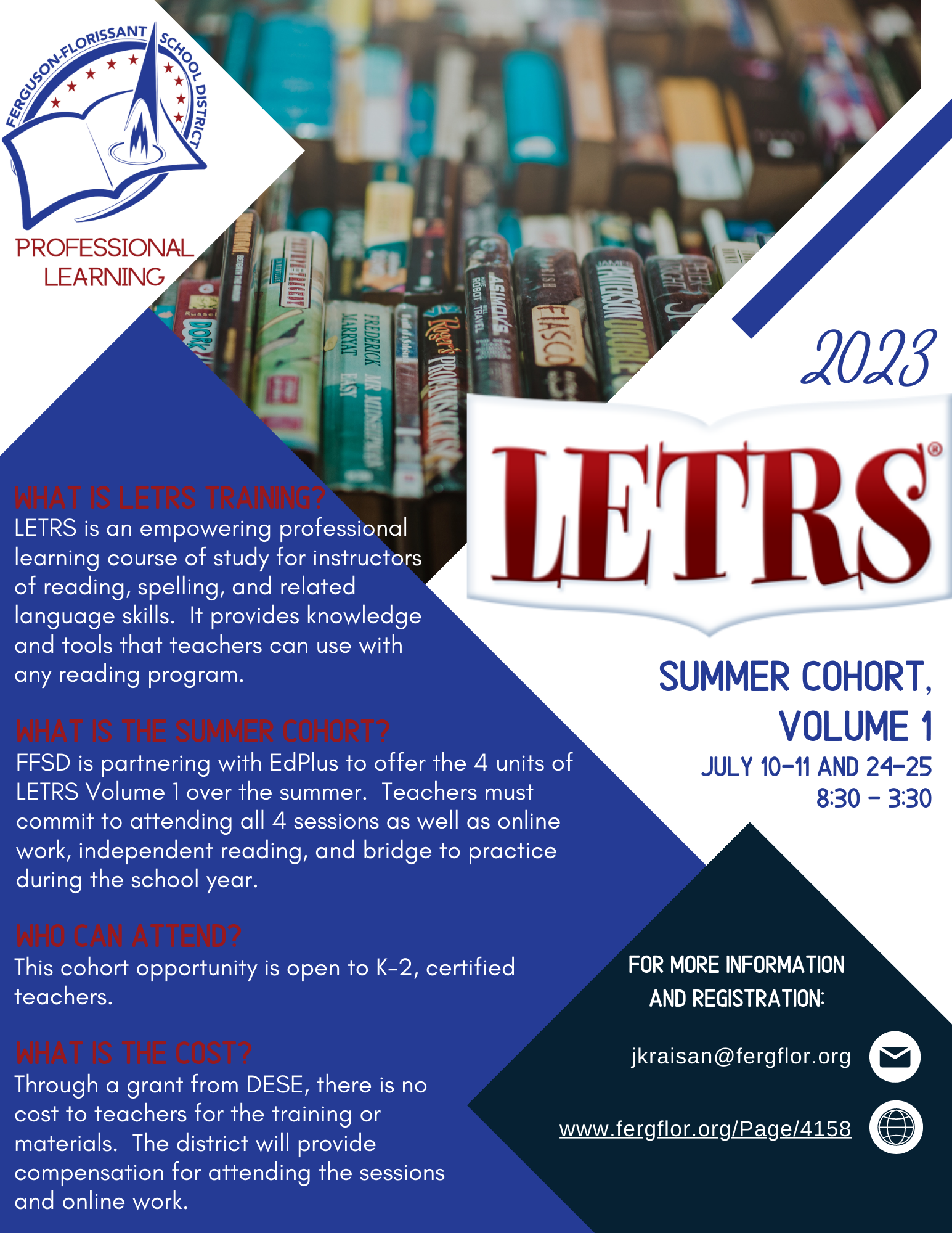 LETRS Summer Cohort Flyer